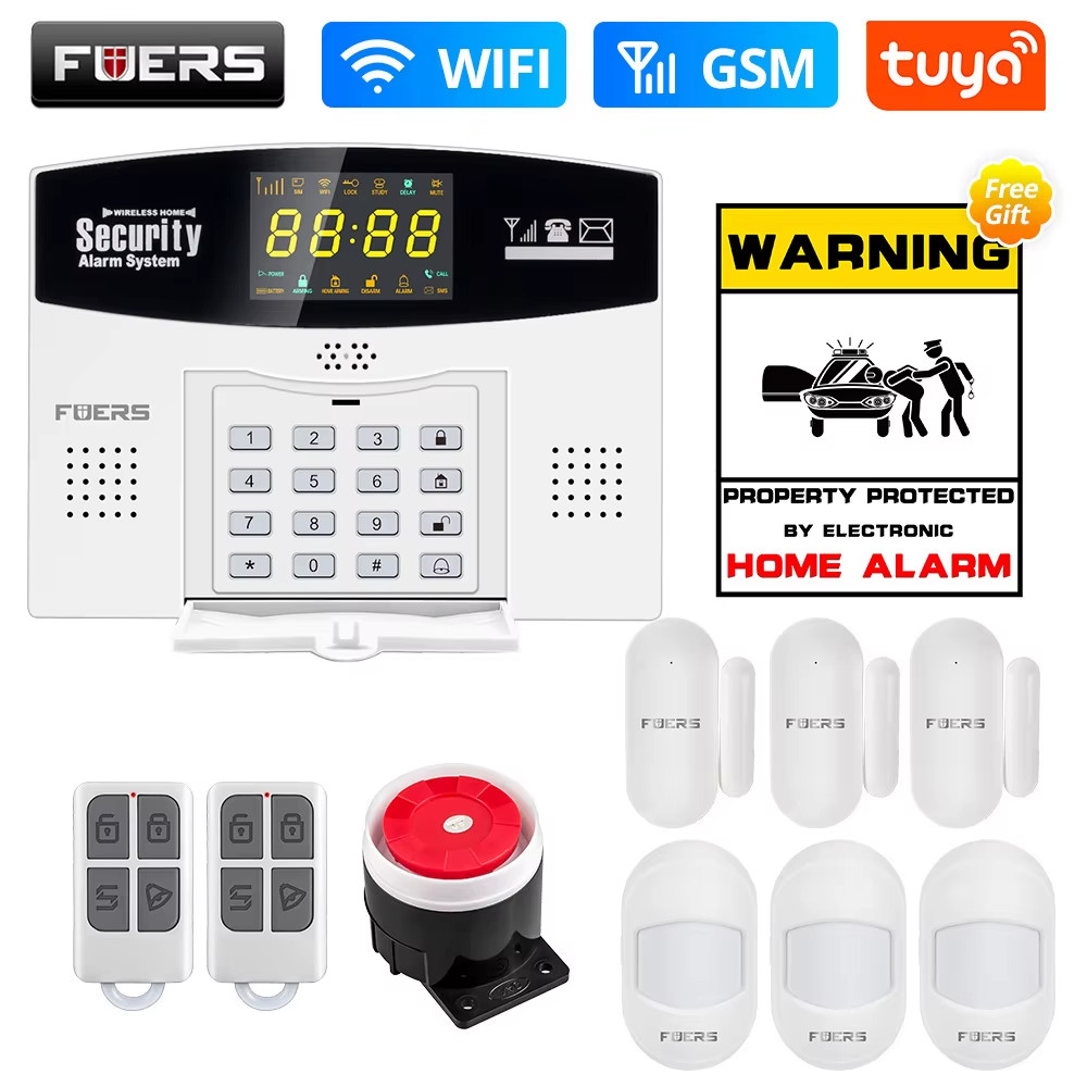 W210 Tuya Smart Alarm System Kit WIFI GSM Burglar Alarm Smart Home Alarm System