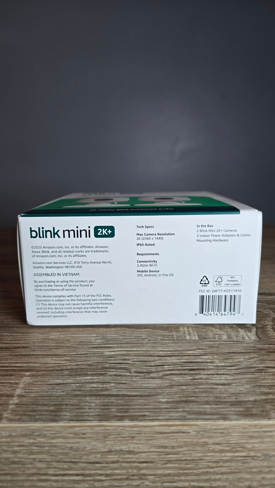 Blink Mini 2K+ Plug-In Security Camera 2-Pack White – New