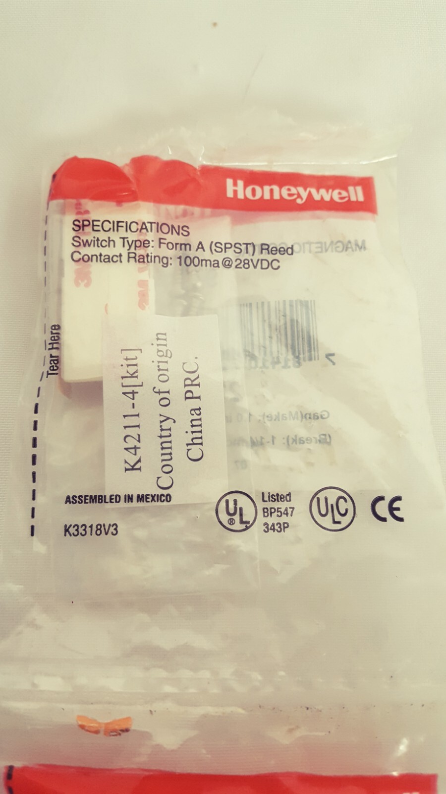 Window Door Alarm Reed Contacts Honeywell Ademco 945T Screw Terminals