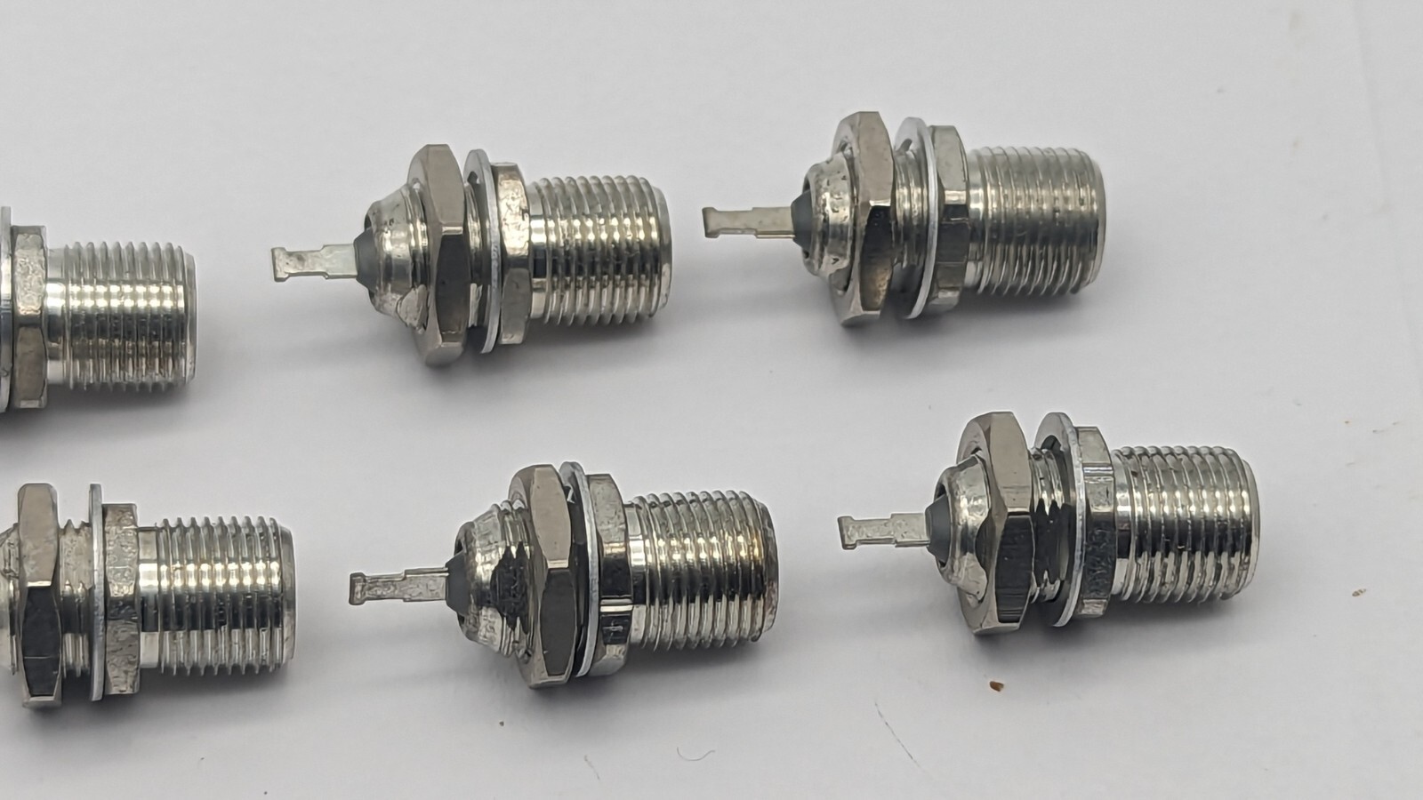 (10 PACK) F-61 CHASSIS PANEL MOUNT CONNECTOR – USA Seller VINTAGE TV