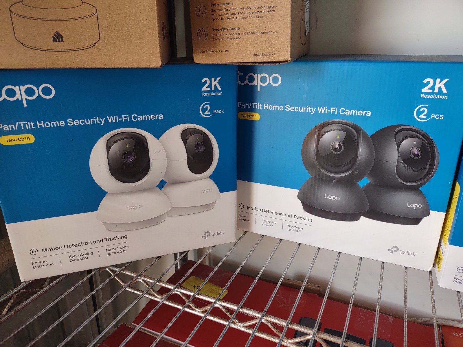 Tapo C211 Pan/Tilt Indoor Wi-Fi 2K Camera 2-Pack Motion Track Night Vision