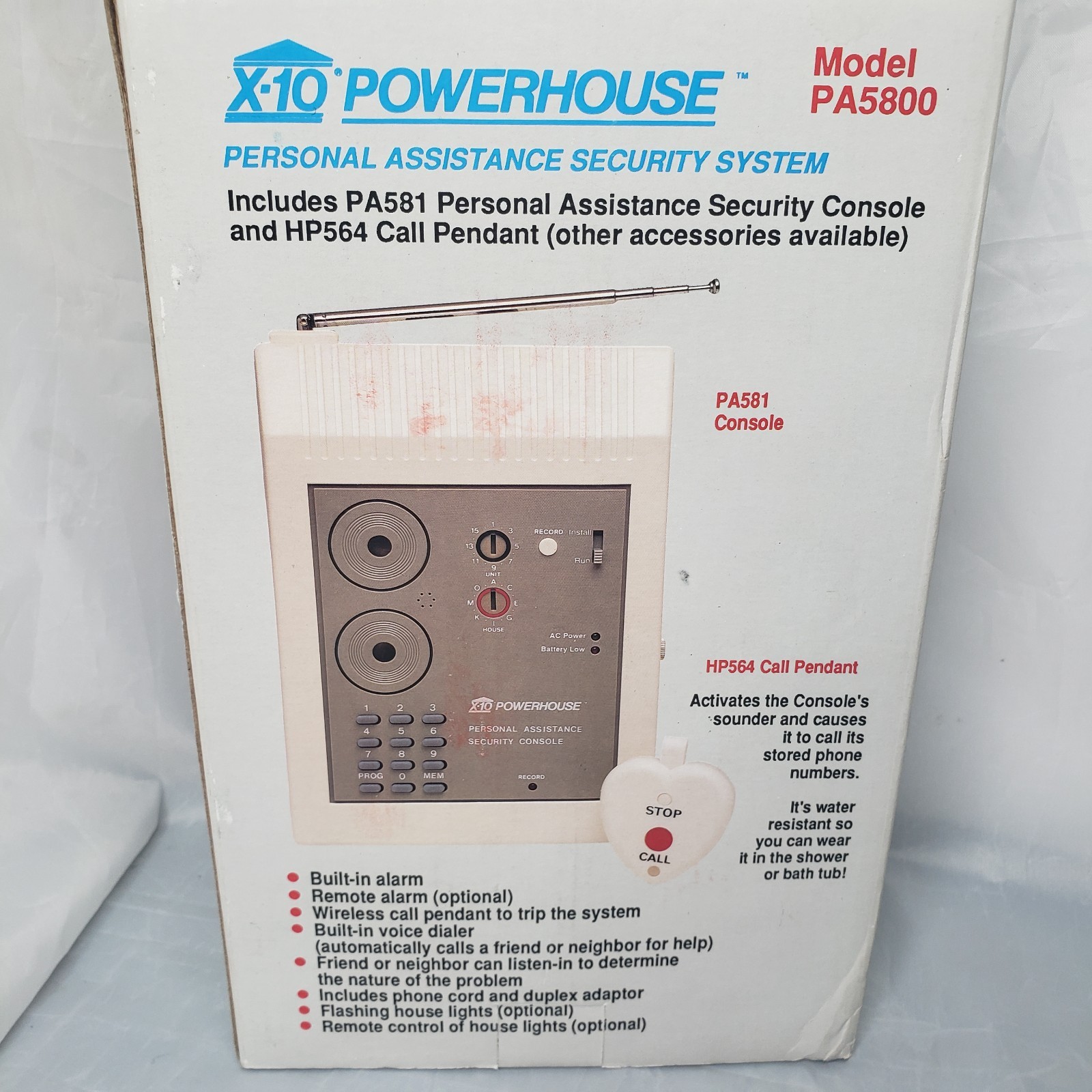 X-10 Powerhouse Personal Assistance Security System PA5800 New Old Stock