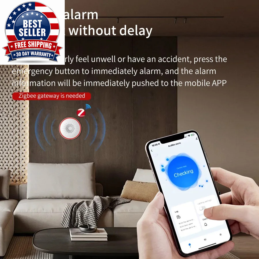 Tuya Wifi Zigbee Smart Siren Alarm for Home Security Sound and Light Alarm Senso
