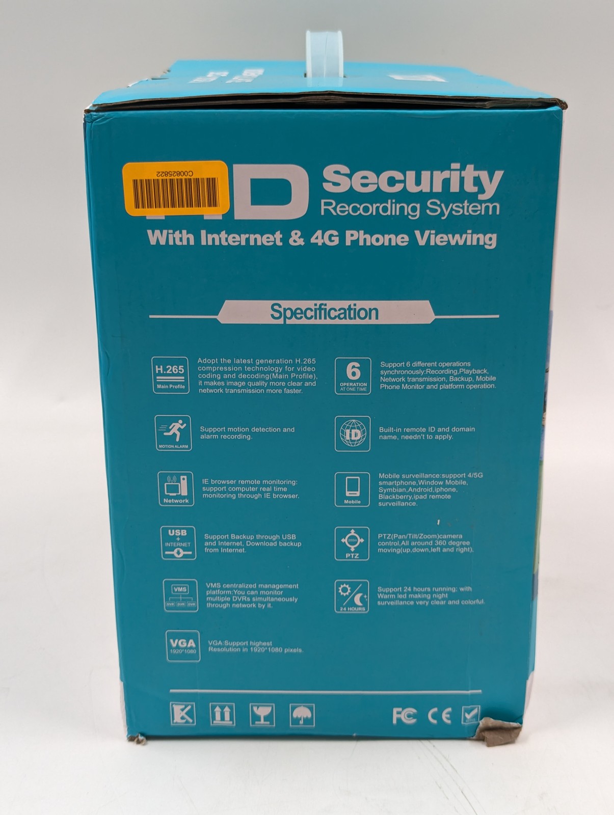 Unbranded 4K Video Surveillance 4-Camera Security System with Video Recording