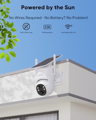 2.5K Pan/Tilt Security Cameras Wireless Outdoor, 100% Wire 2Pack Dual-Band