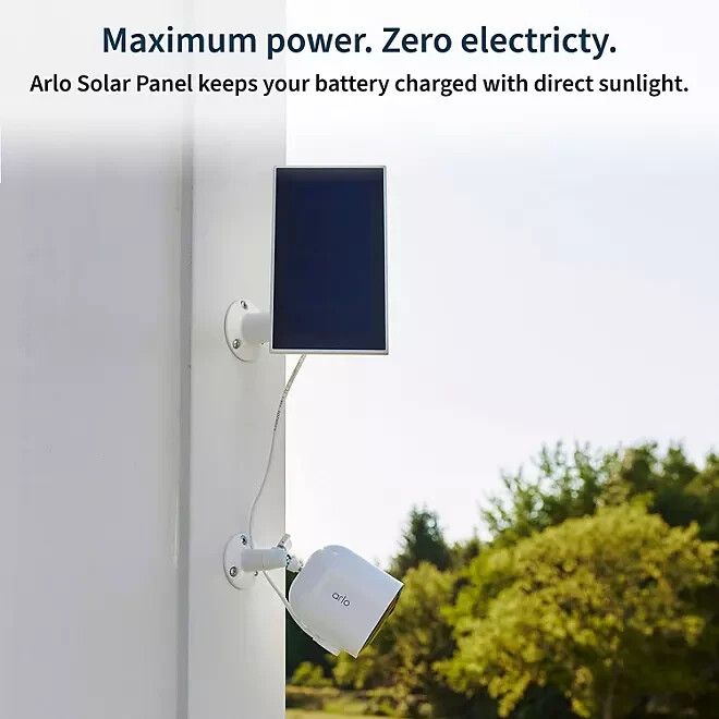Arlo VMK4360P-1SCNAS Pro 5S 2K Spotlight Camera 3 Cameras & 1 Solar Panel