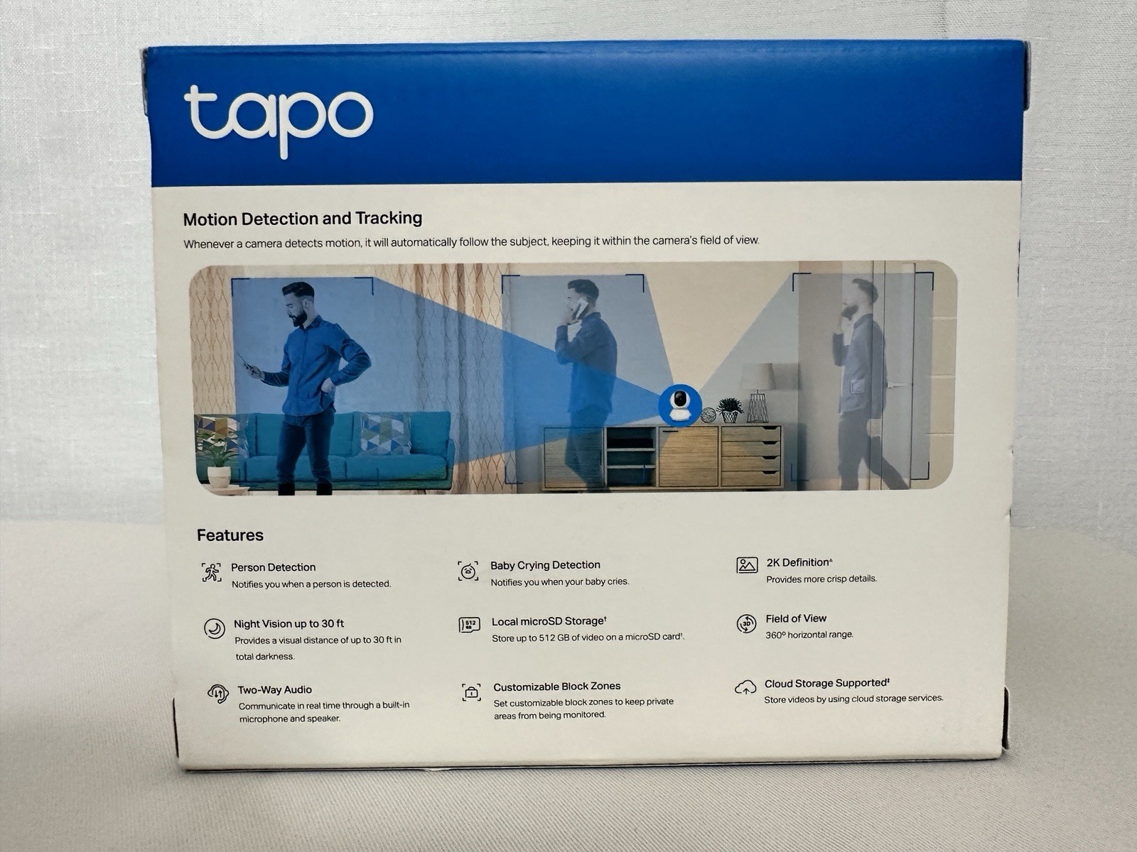 TP-Link Tapo C210 Wi-Fi 2K Indoor Camera, Night Vision, Motion Detection