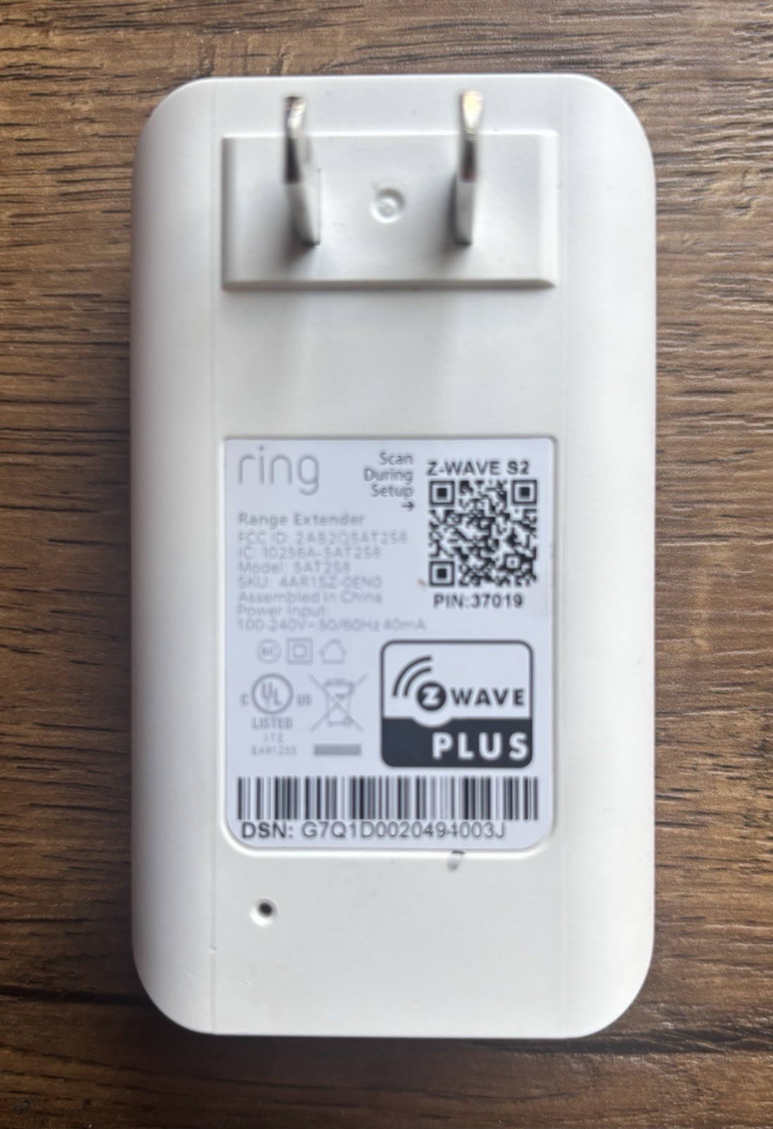 Ring Alarm – Range Extender – Z Wave Plus 2nd Gen (5AT2S8)