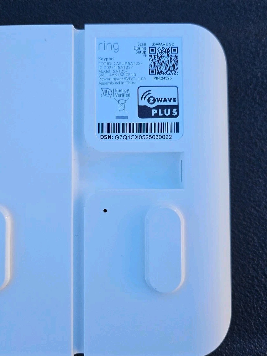 Ring Keypad Z-Wave for Ring Alarm Home Security Systems