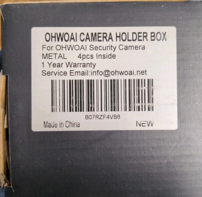 OHWOAI Camera mounting Junction box for OHWOAI Security Cameras Metal 3 Piece