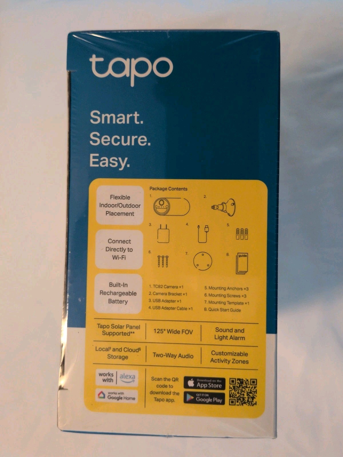 TP-Link Wirefree Battery Powered Indoor Outdoor Security Camera TC82 White