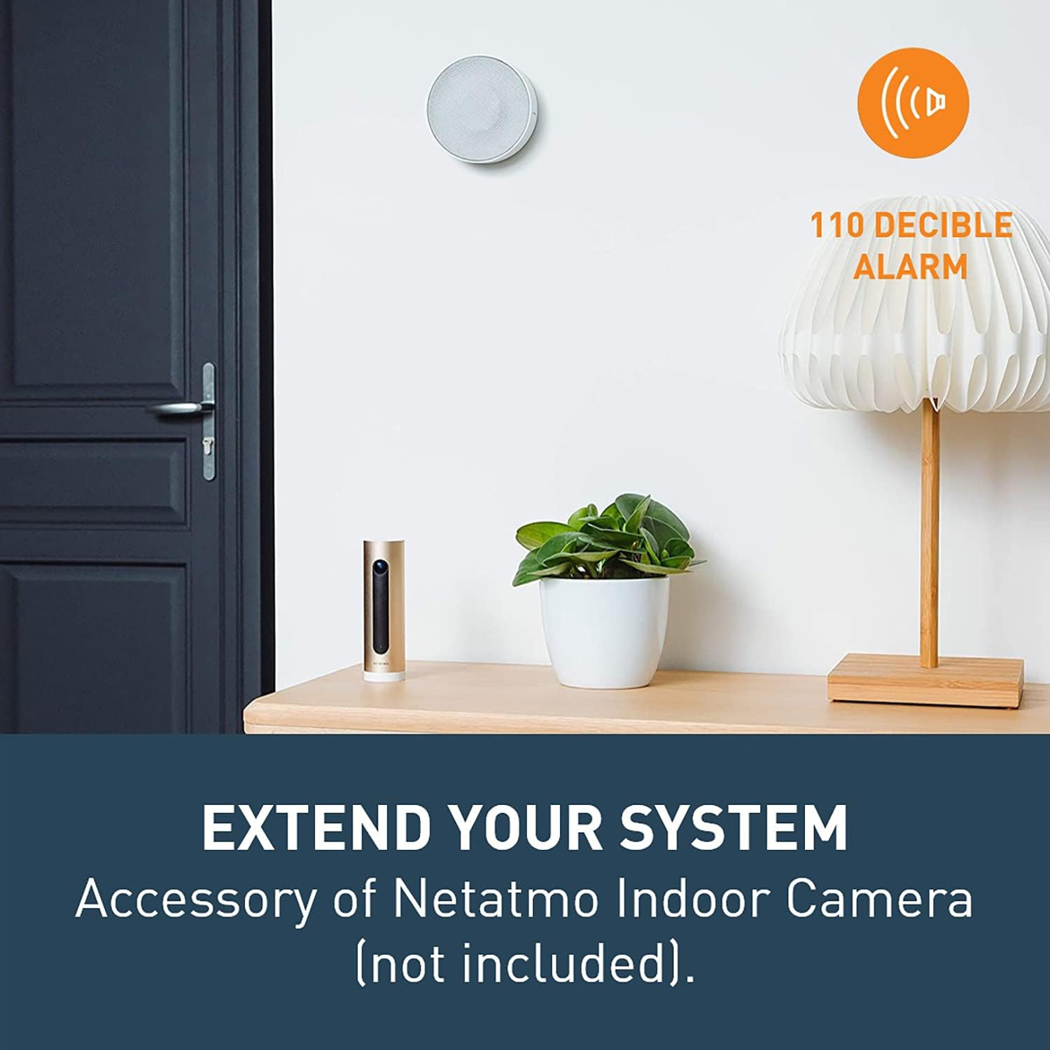 Smart Indoor Siren | Wireless 110 Decibel Siren | Auto Arm & Disarm | Easy Insta