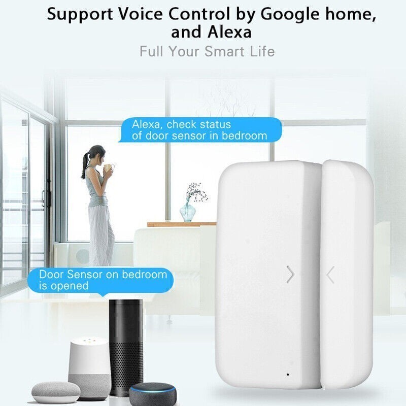 Tuya Smart WiFi Door Window Sensor Door Open/Closed Detector for Amazon Alexa