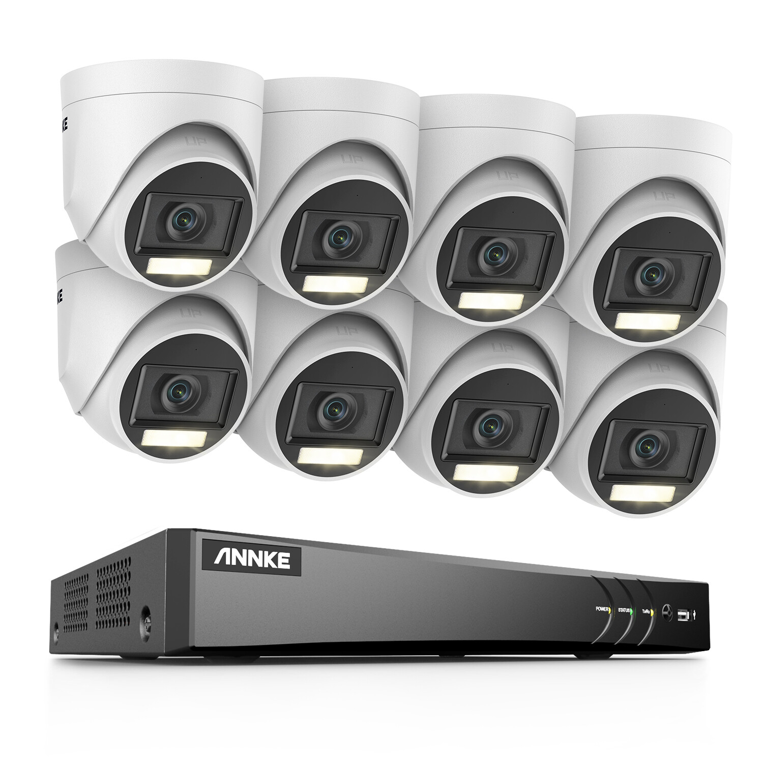 ANNKE 8CH H.265+ 4K DVR 5MP Color Night Security Camera System Audio Recording