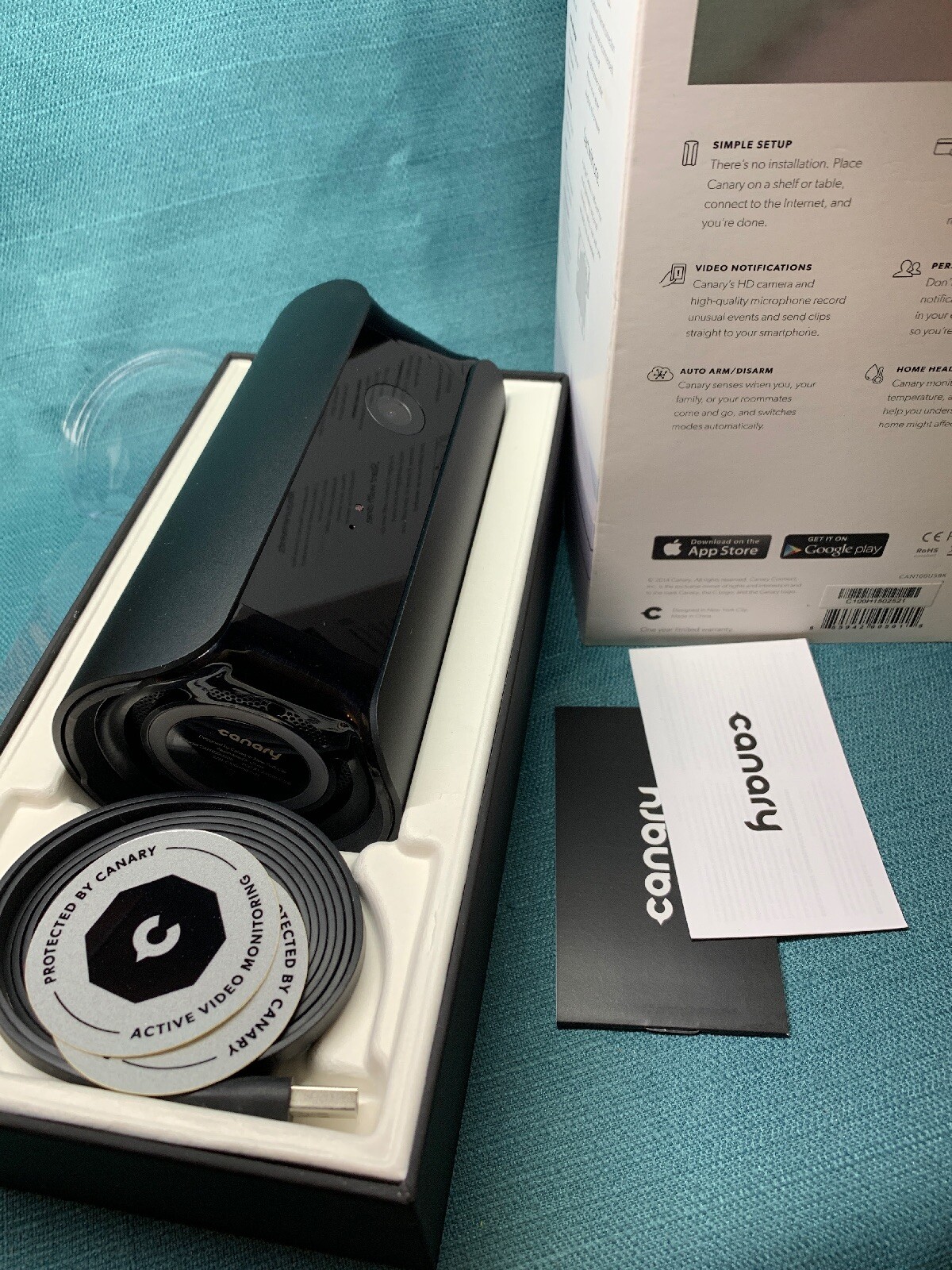 Canary All-in-One Home Security Device, Black Used Free Shipping