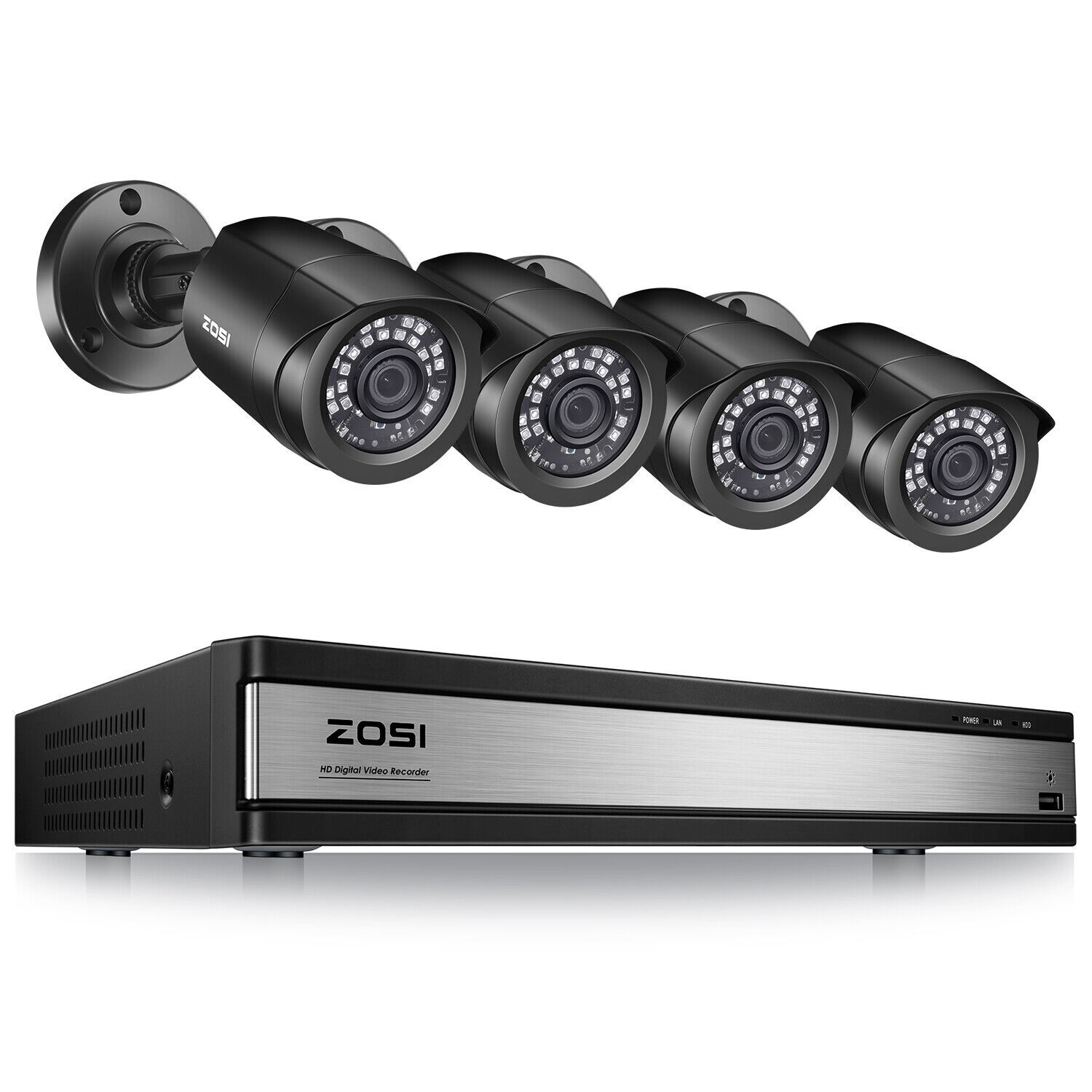 ZOSI 16CH H.265+ 5MP Lite DVR CCTV Home Security Camera System Outdoor IP66
