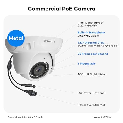 PoE Security Camera System 16 Channel, AcuSearch, 12MP 4K 16CH Commercial NVR