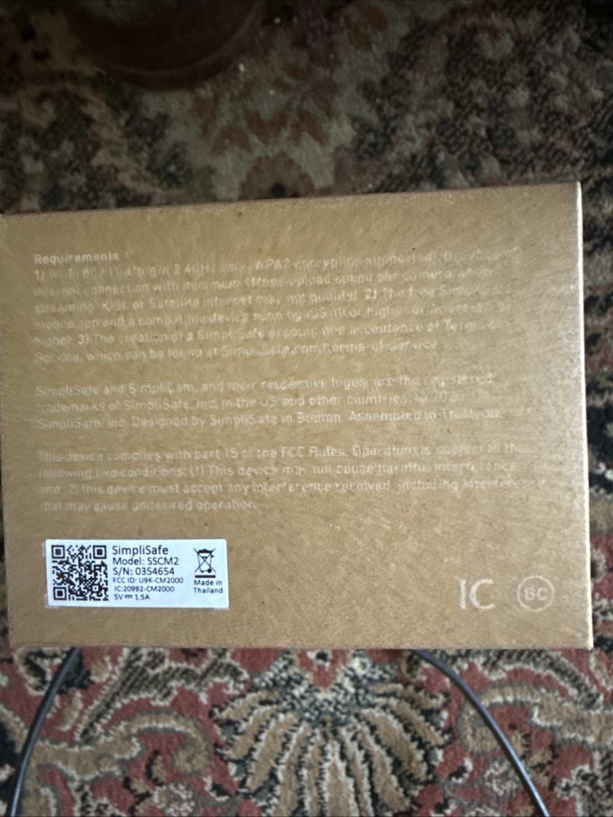 SimpliSafe Simplicam Security HD Camera Model SSCM2. Brand New. Came Unsealed