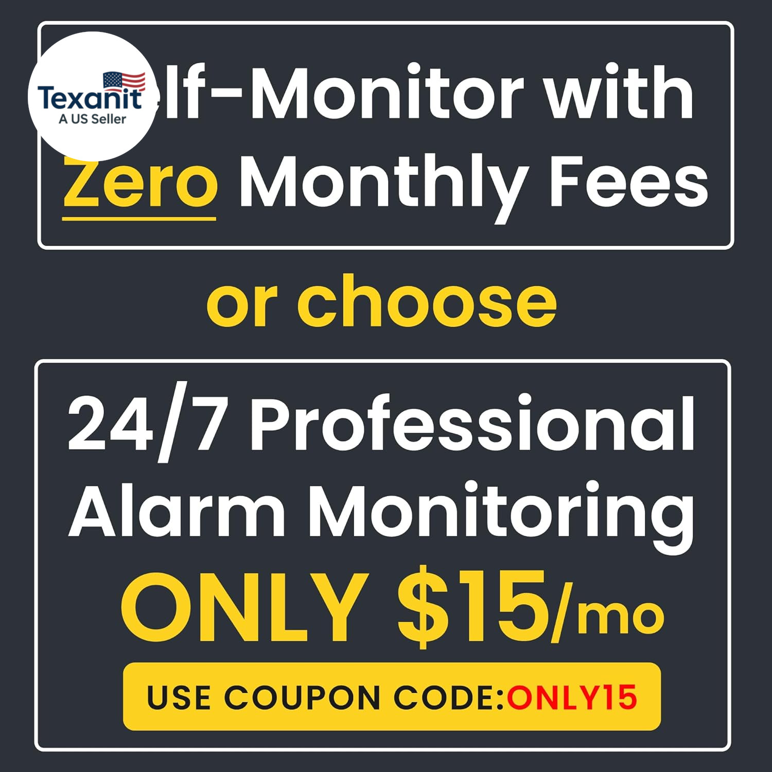 Alarm System Gen 2 (4G), 11Pc, DIY, Motion & Entry Sensors, Wireless Siren, Remo