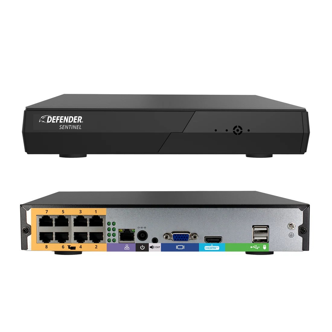 Defender Sentinel NS1T8NVR NVR 1TB 4KUltra HD 8Channel Security NVR/DVR Open Box