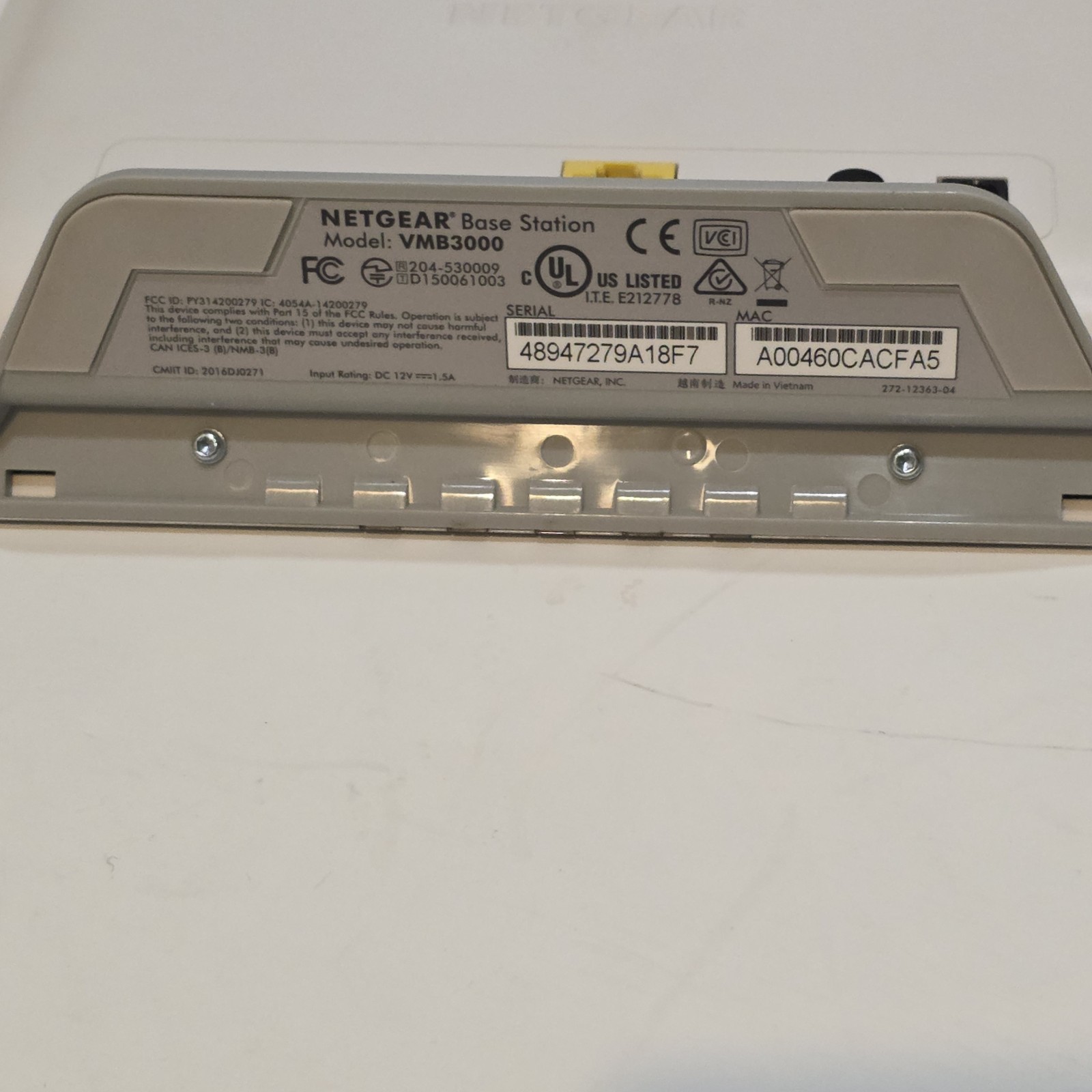 Netgear Arlo Base Station VMB3000 W/ Power Adapter