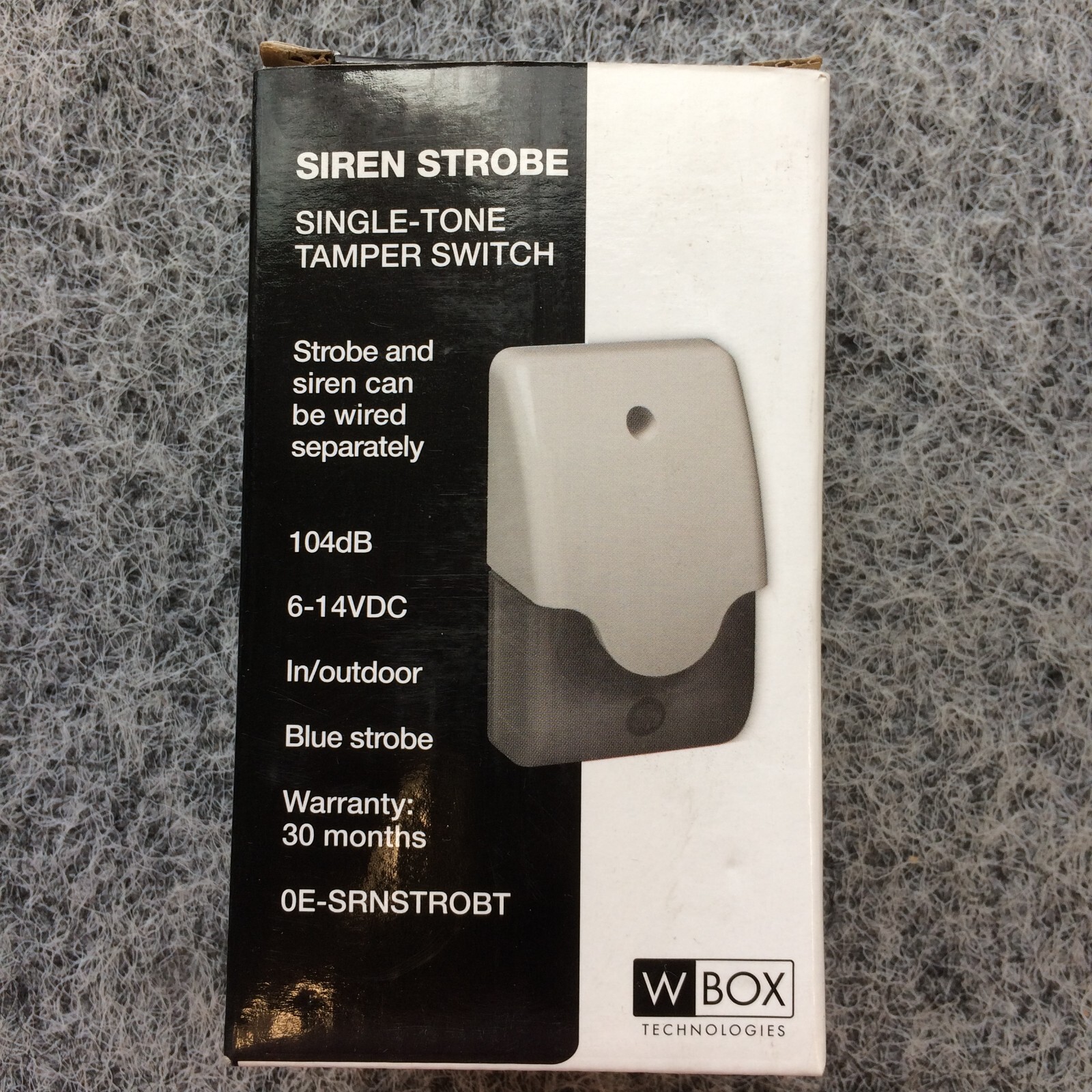 W Box 0E-SRNSTROBT Indoor/Outdoor Tamperproof Siren / Strobe, Blue
