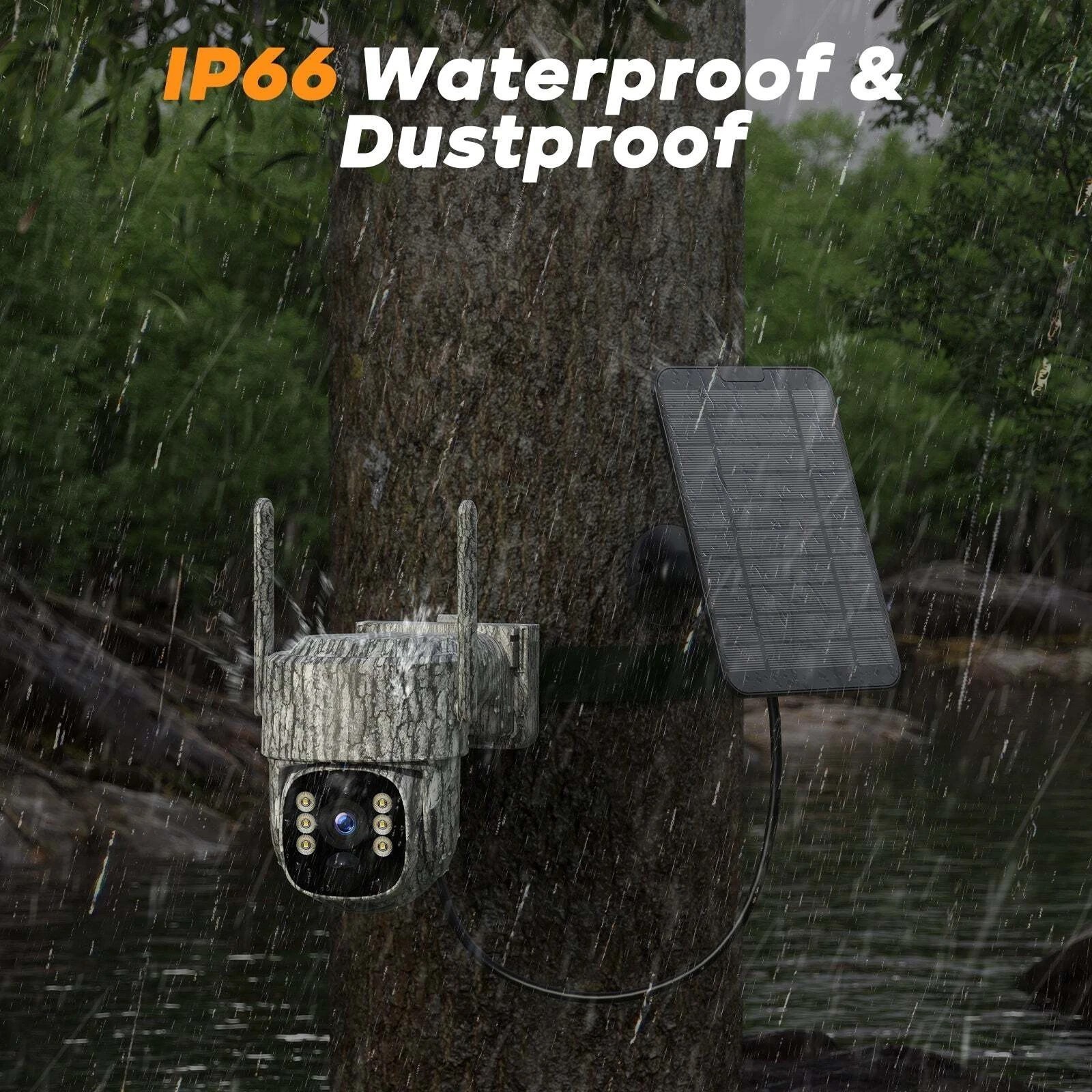 4G LTE Cellular Security Camera with 2.5K Live Streaming for Hunting Trail Game