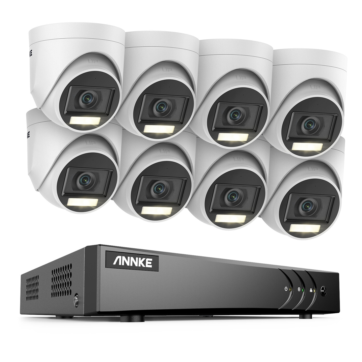 ANNKE 8CH DVR 5MP Security Camera System Color Night Vision Audio Recording IP67