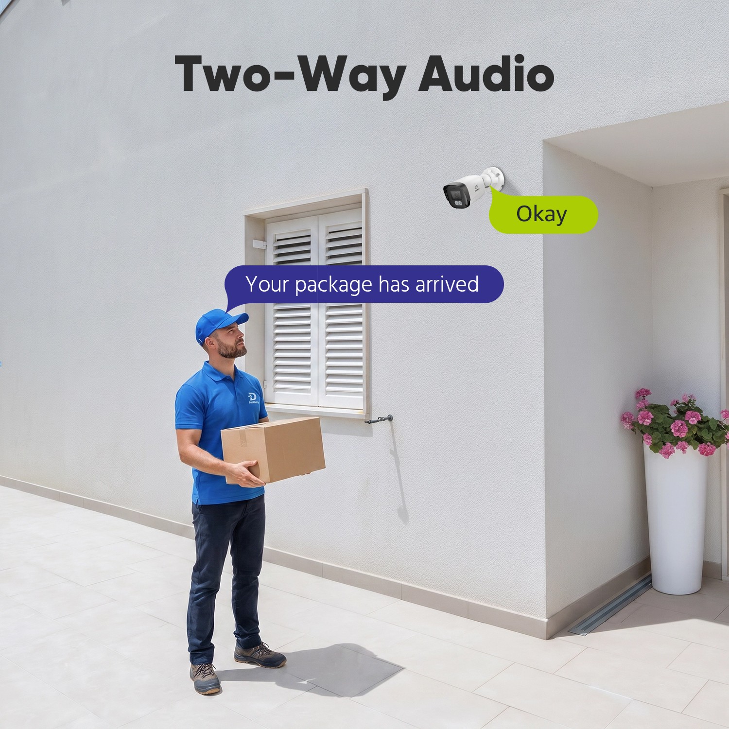 SANNCE 8MP PoE Security IP Camera Outdoor Two Way Audio Outdoor AI Night Vision
