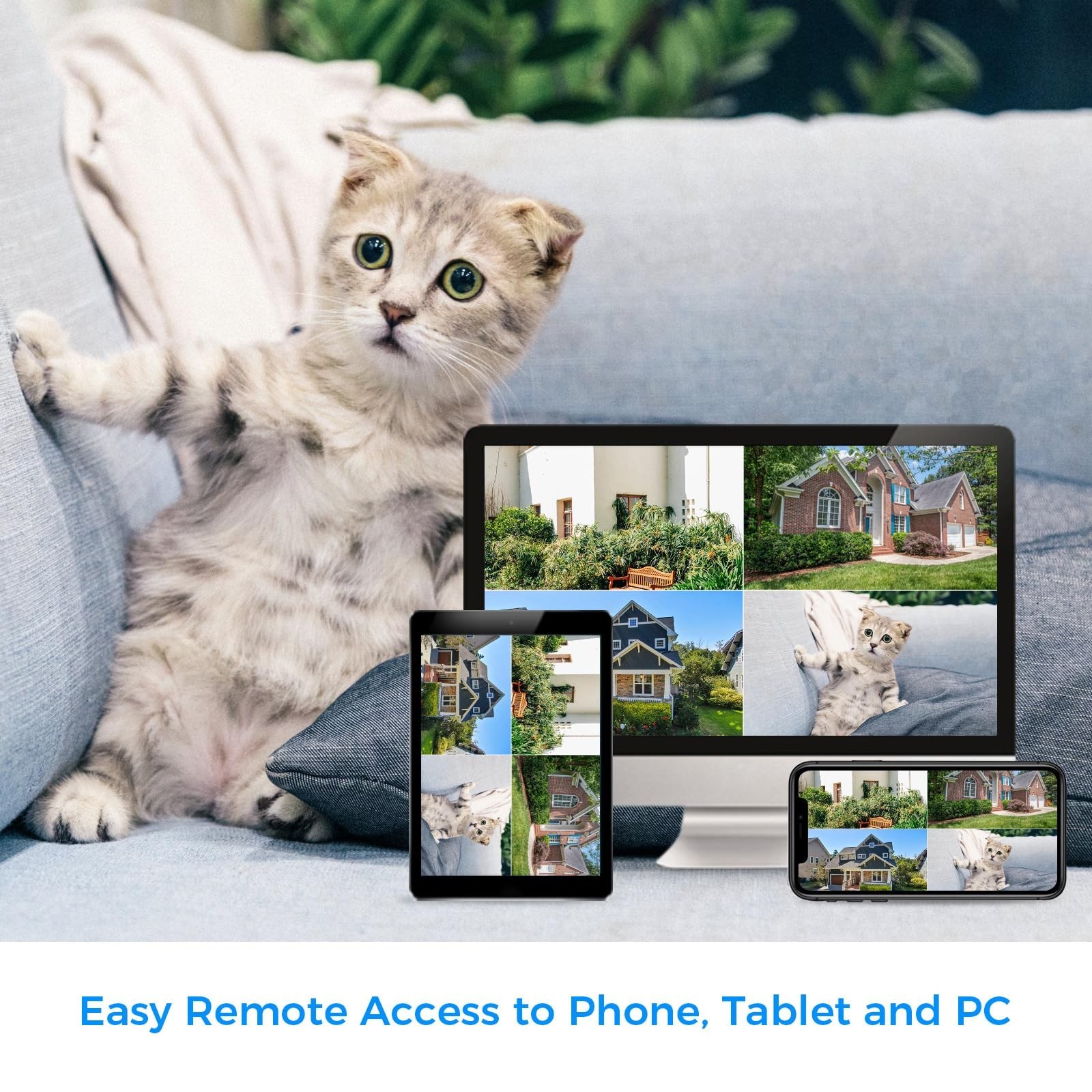 [Wireless Pro, 100ft Range] Hiseeu Wireless Security Camera System, Expandabl…