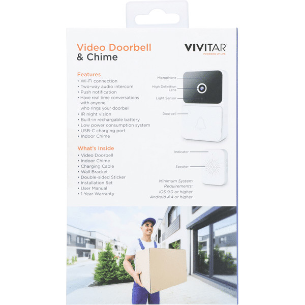 Vivitar Security Video Doorbell & Chime Kit