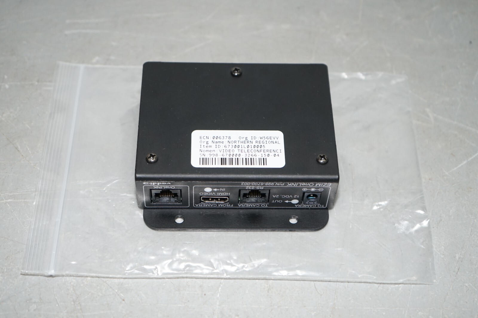 ^ Vaddio 998-6700-003 EZIM OneLink Camera Interface #X4656