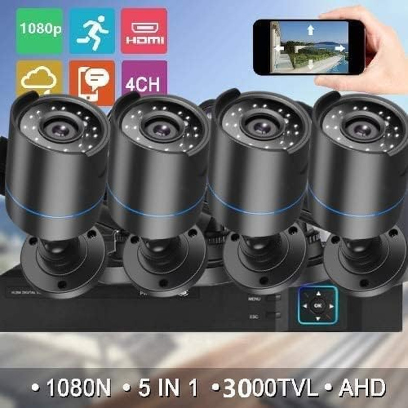 5MP 4-Camera Home Security System with 4K NVR & AI Motion Detection