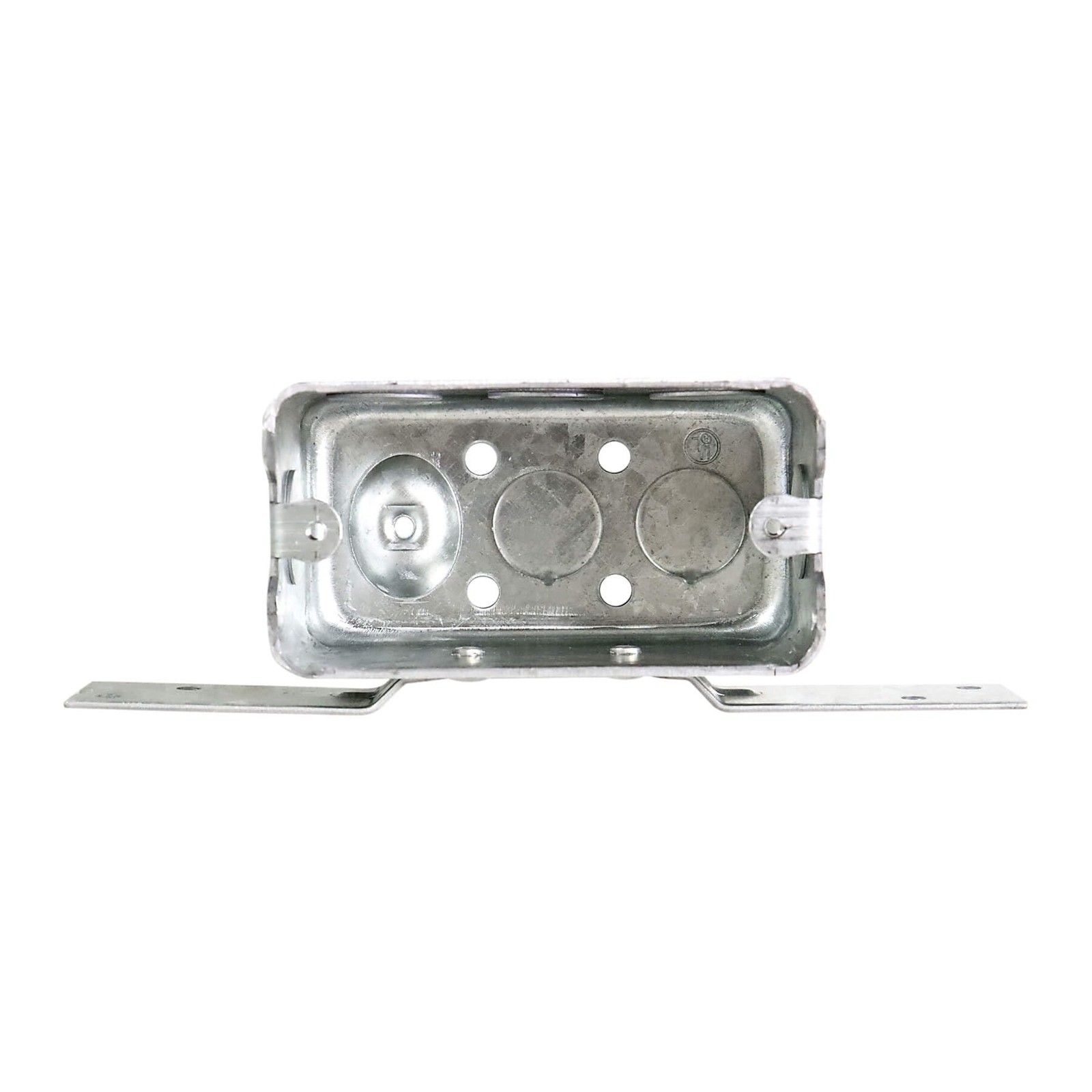 Qlvily 8 Packs 4 x 2 Inch Metal Electrical Box with Bracket, 1/2 Silver