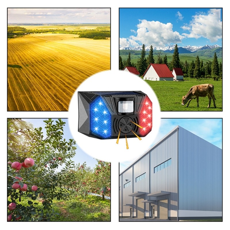 Weatherproof Solar Alarm Security Siren With Motion Detection For Farm Orchards