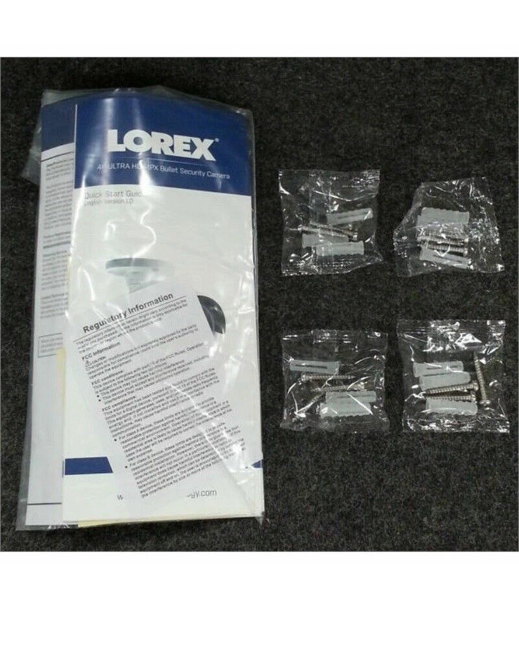 LOREX 4K HD 8 CHANNEL SECURITY SYSTEM W/ 2 TB DVR 4 Bullet Cameras Supplied