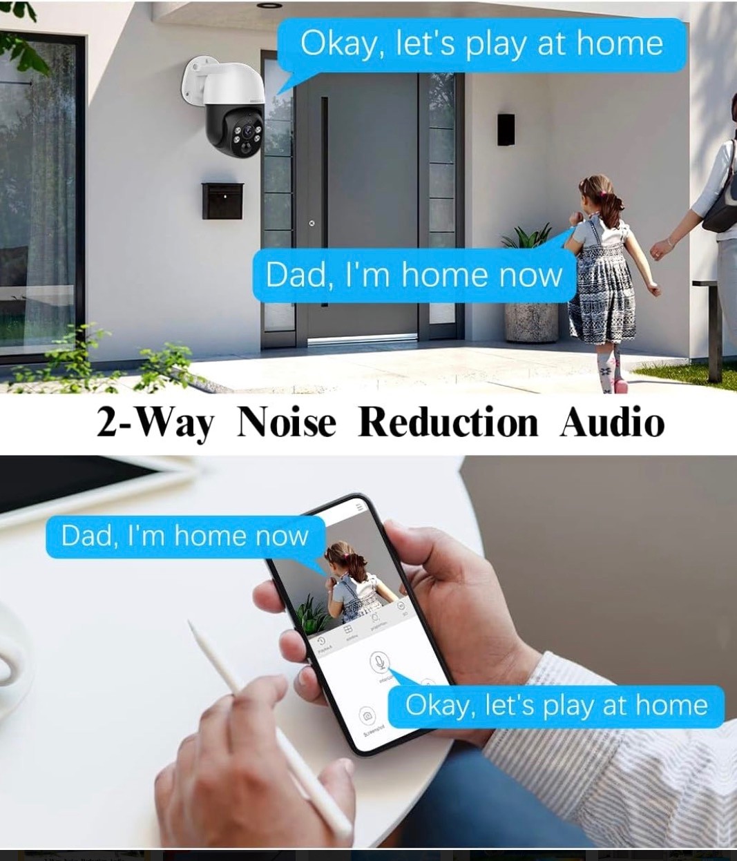 OOSSXX 4K/8 Megapixel/ 6 Camera / 2-Way Audio PoE Wired Outdoor Security Cameras