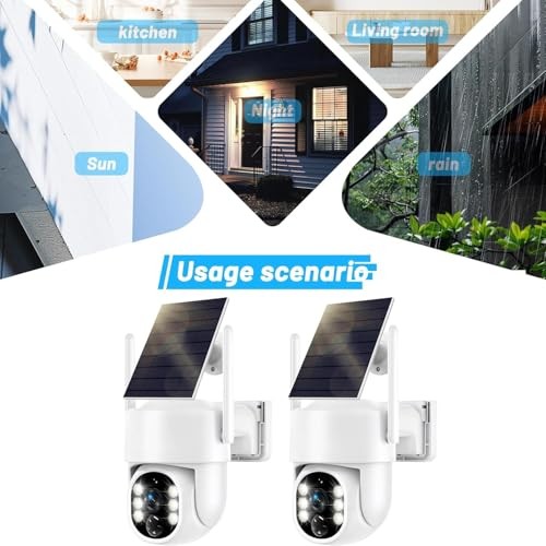 Solar Security Cameras Wireless Outdoor, 5G/2.4GHz WiFi Outdoor 5G&2.4G-1PACK
