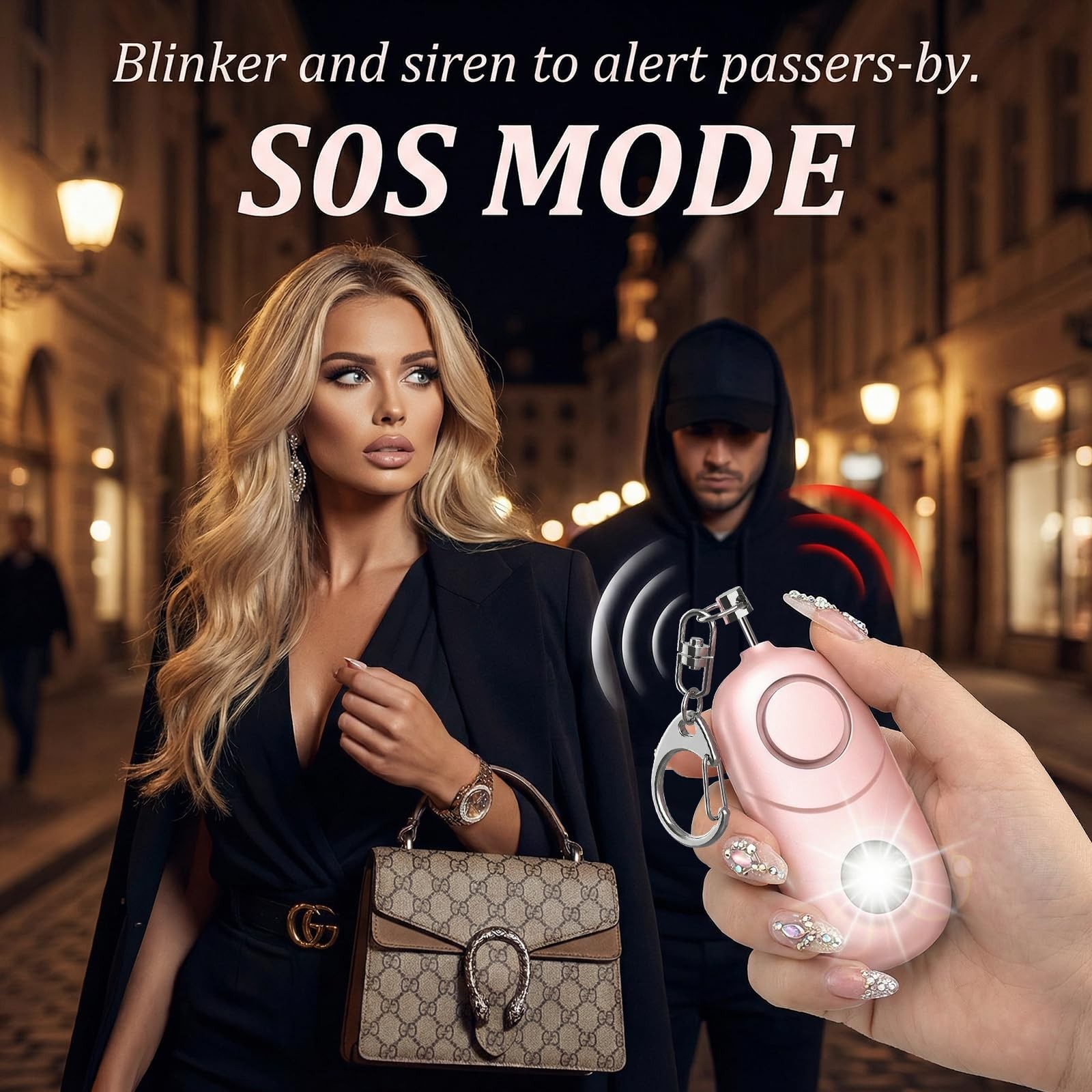 Personal Alarm for Women Keychain Alarm: 135dB Emergency Keychain Siren with …