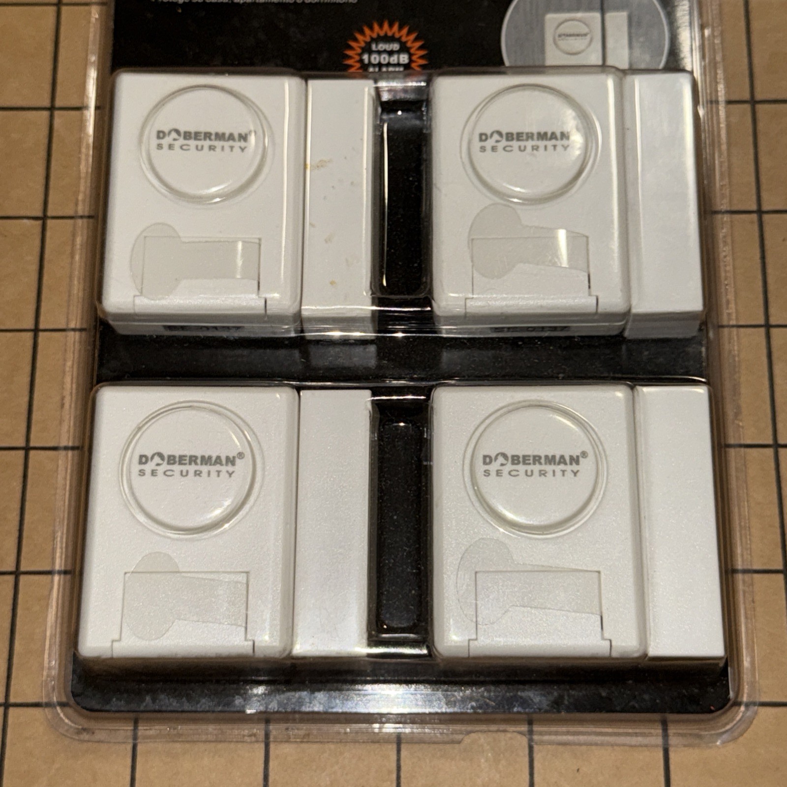 Doberman Security Window Door Alarm Kit Magnetically Triggered Alarm 4 Pack