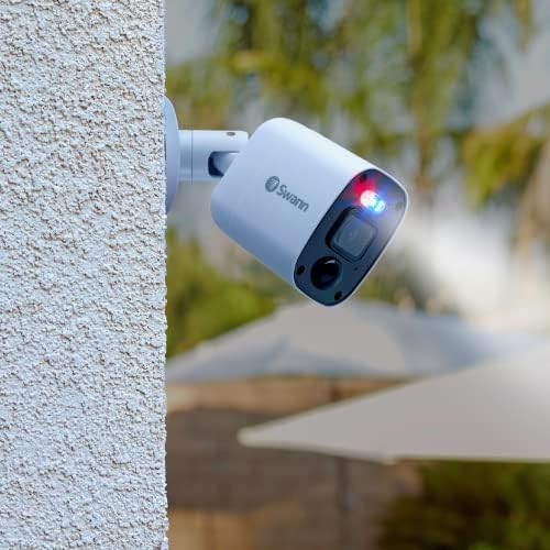 Add-On DVR Flashing Light Bullet Camera with Sensor Spotlight, 4K UHD Video,