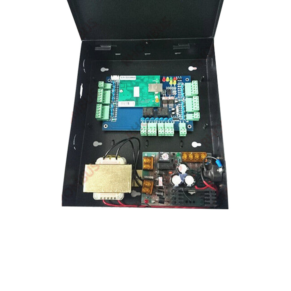 2-Door Control Kit with Reader/Power Unit/Key Fob/280kg Magnetic Locks/Switch
