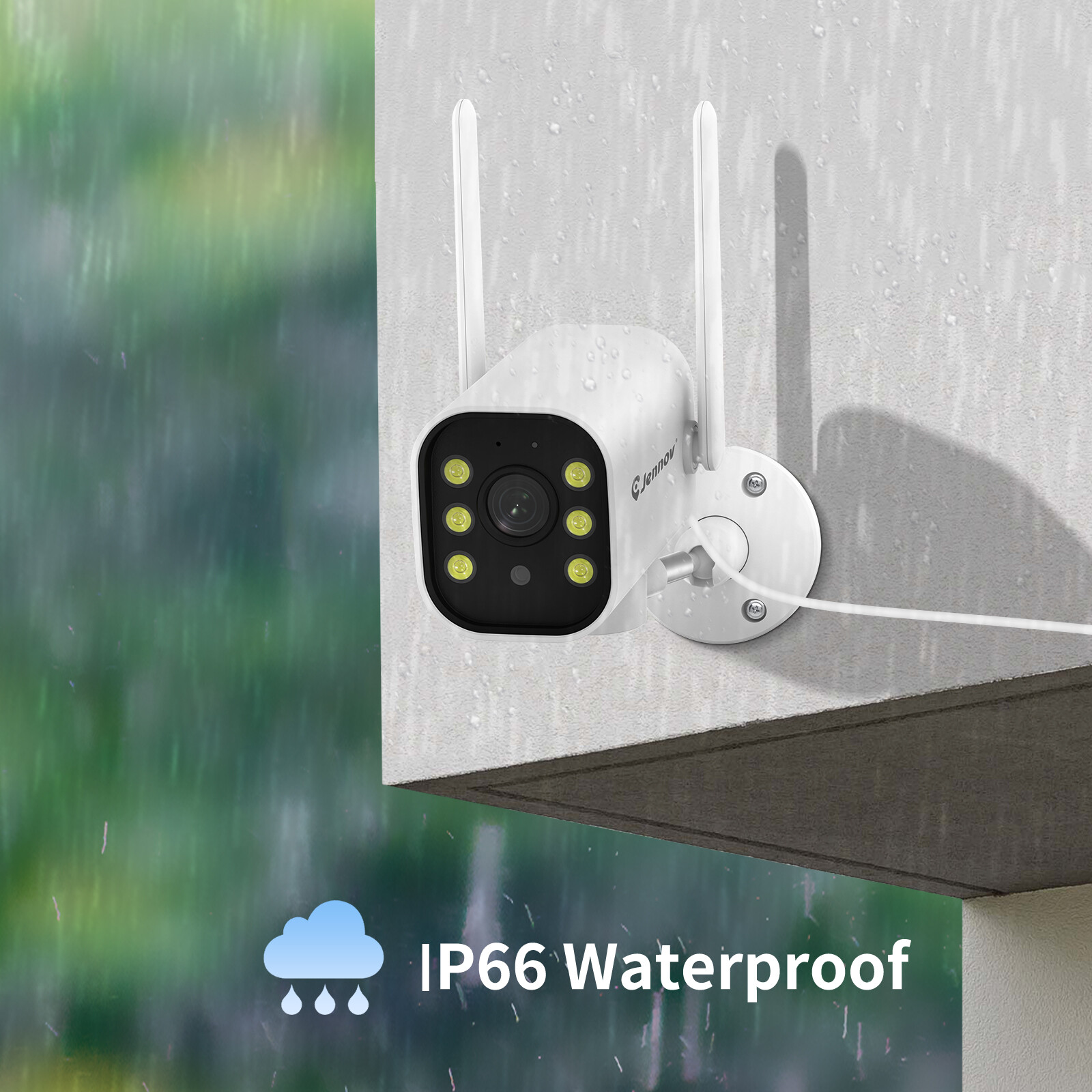 JENNOV 5MP Home Wireless Security Camera System Outdoor 1TB 10CH NVR Audio WiFi