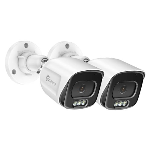 5MP Add On 2pcs Wired POE Cameras for 4K 8CH NVR, Human/Vehicle/Pet/Parcel