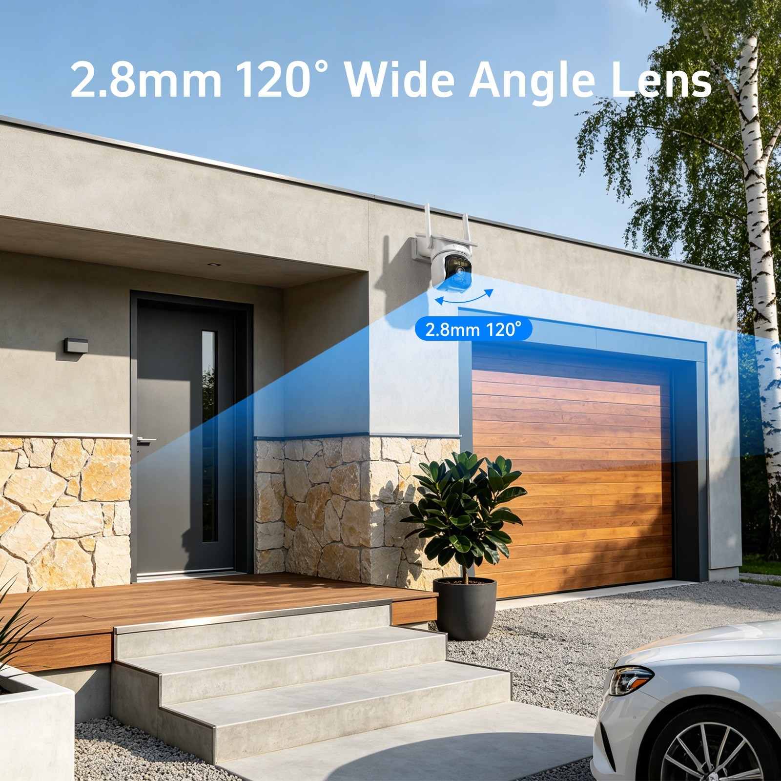 5G Wireless Security IP Camera System With Solar Panel Monitor Night Vision 500G