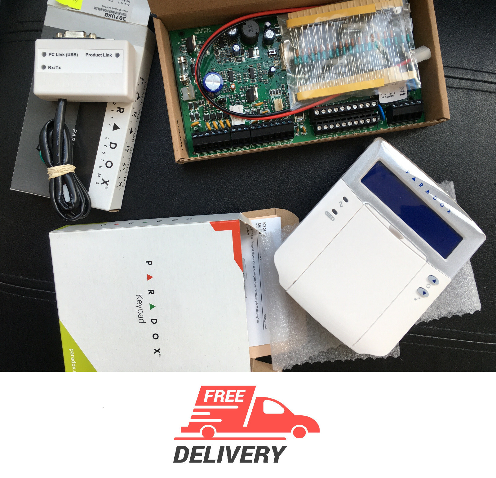 Paradox Security systems SP7000 + K32LCD +USB307 KIT alarm panel keypad