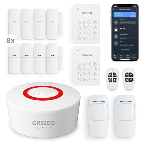 Wireless Home Alarm System 15 Piece WiFi Security Kit Phone App Alert Siren