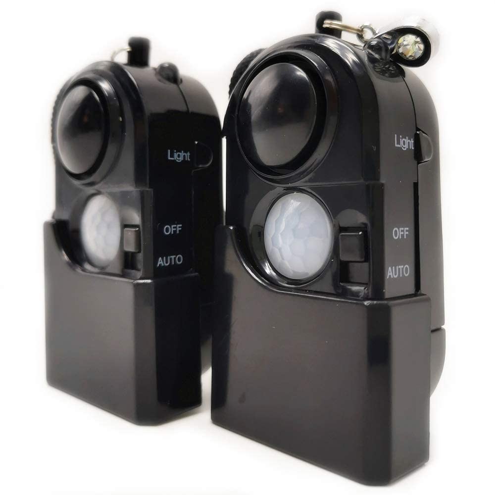2 Packs Portable Mini Motion Detector Alarm-120DB Ear-Piercing Siren-SOS LED …