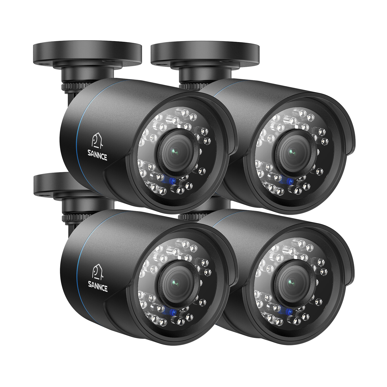 SANNCE 1080P CCTV Home Security Camera Outdoor Night Vision Weatherproof IR CUT