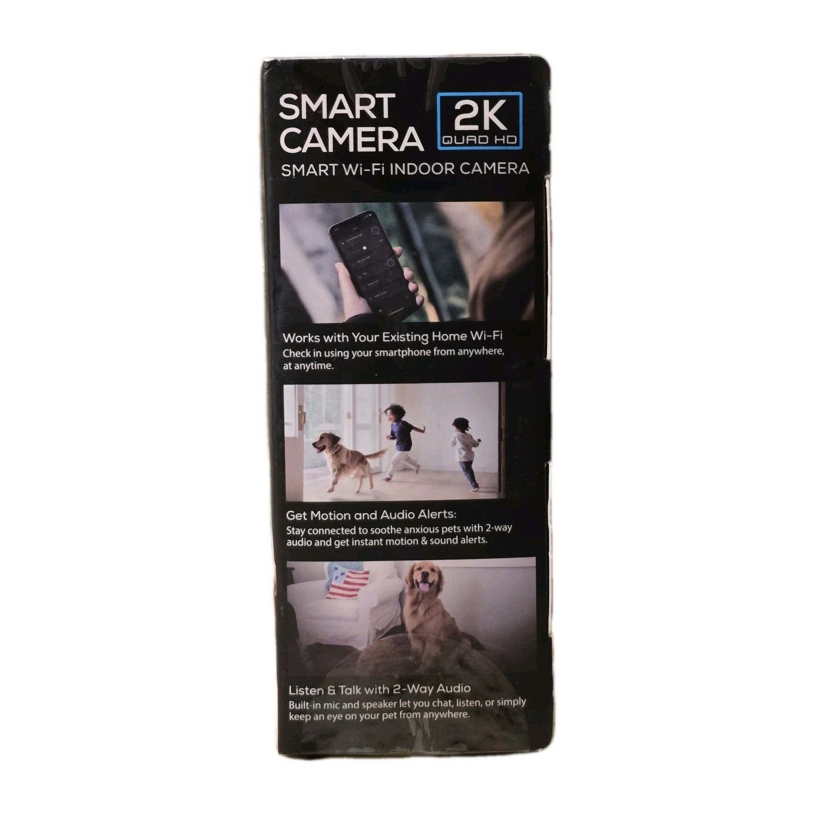 Geeni Smart Indoor Pet Camera 2K Quad 4 HD Resolution with Voice Control Sealed